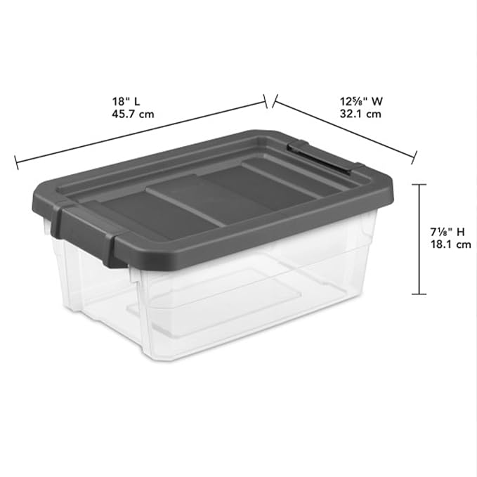Sterilite 24-Pack Modular Stacker Box, Durable Clear Plastic Storage Bins - Image 3