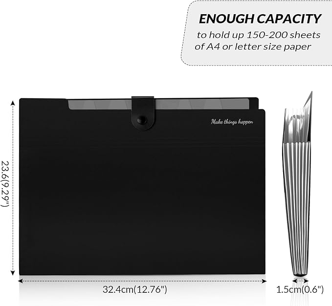 SKYDUE 8 Pockets Expanding File Folders, Accordion Folders, Portable Paper Bill - Image 5