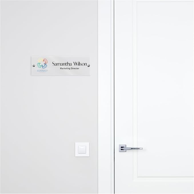 Custom Door Name Plate with Business Logo - Image 3