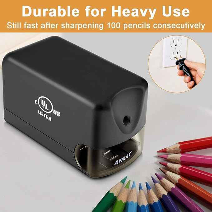 AFMAT Electric Pencil Sharpener, Heavy Duty Pencil Sharpener