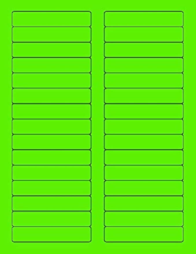 NextDayLabels - 8-1/2 x 11 Neon Color High Light Fluorescent Labels by NextDayLabels