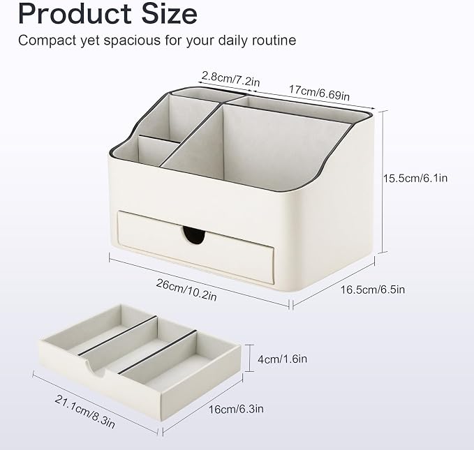KINGFOM PU Leather Desk Organizer - Image 2