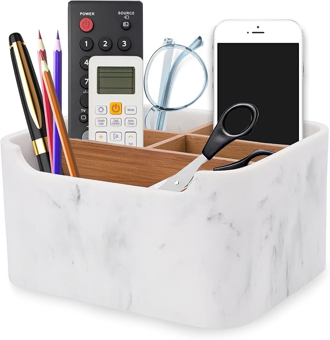 SZYRL Desk Organizer, Marble Remote Holder - Image 4