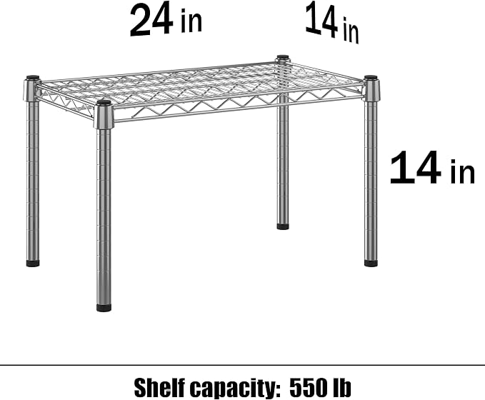Regal Altair 14" Deep x 24" Wide x 14" Height Wire Shelving Kit | 1-Tier | NSF - Image 3