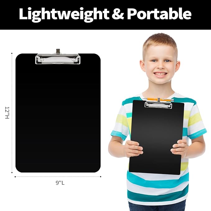 Sooez Plastic Clipboard with Pen Holder, Clip Boards 8.5x11 with Low Profile - Image 3