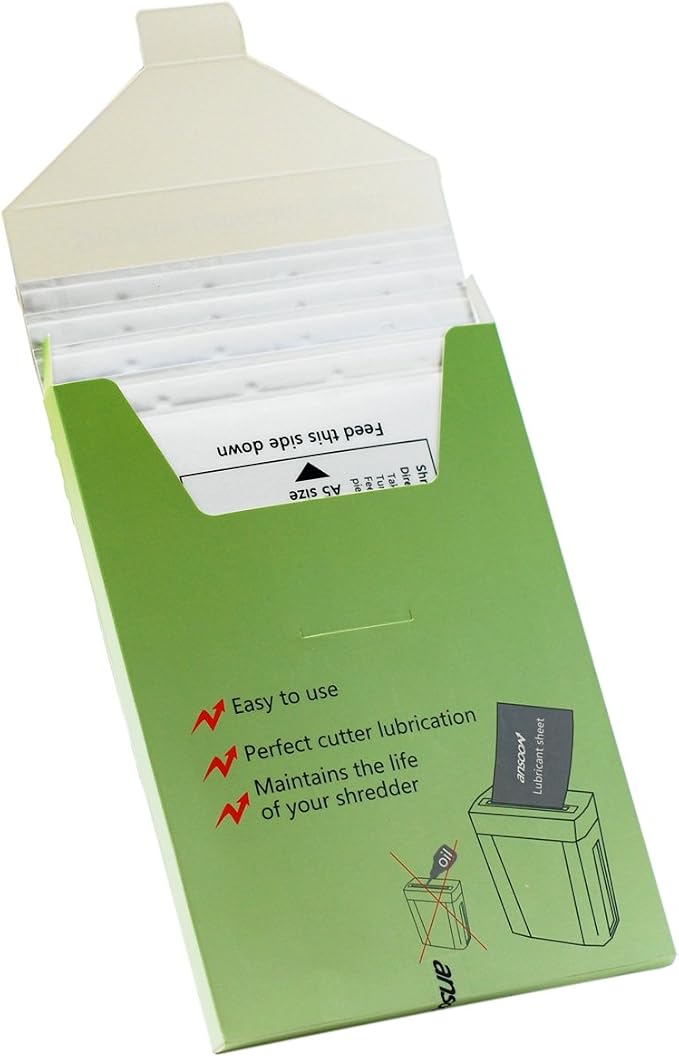 Ansoon Paper Shredder Lubricant Lubricating Sheets, Paper Shredder Oil - Image 5