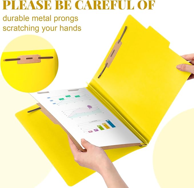 Skyygemm 48 Pcs Classification Folders Letter Size, 1 Divider Pressboard File - Image 4