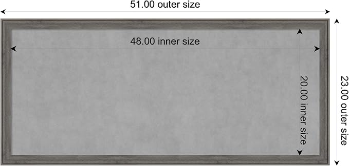 Amanti Art Grey Framed Magnetic Board 23x51 Oversize Vision Board - Image 4