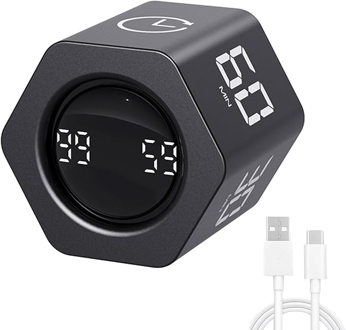 LUCKY TIME Productivity Timer Flip Gravity Sensor Pomodoro Cube Timer Countdown by LUCKYTIME