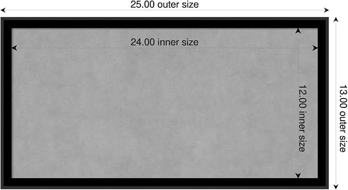 Amanti Art Black Framed Magnetic Board 13x25 Small Vision Board - Image 2