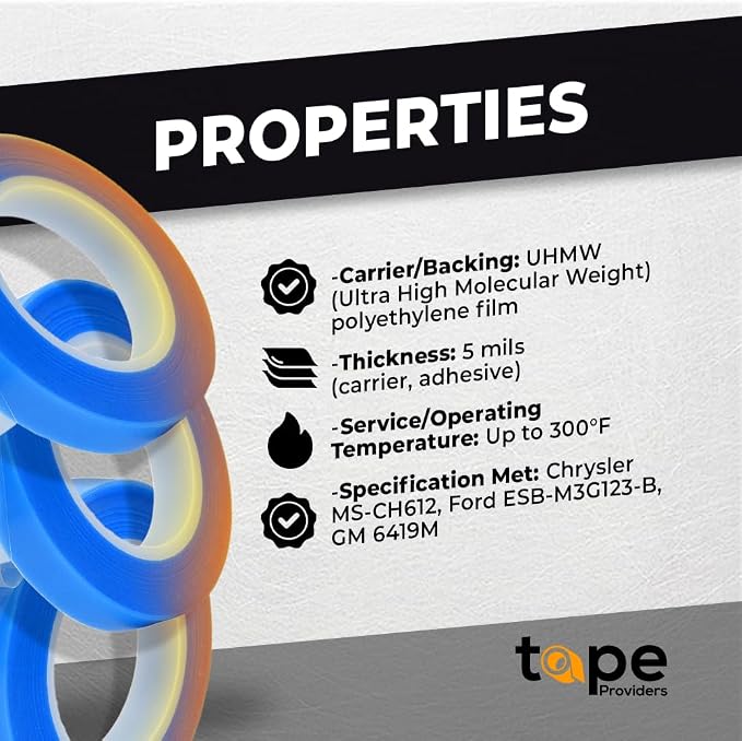 WOD SPT7A UHMW Polyethylene Transparent Film Slick Tape, 4 inch x 10 ft. - Image 6