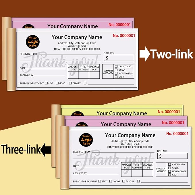 Personalized Invoice Book Custom 2 Part/3 Part Receipt Book Quote Estimate - Image 3