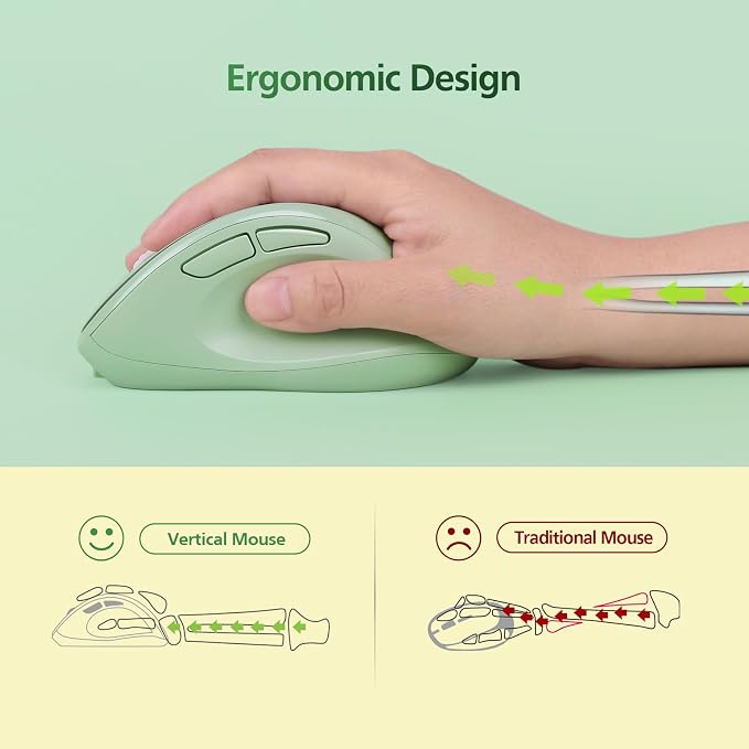 Micropack Ergonomic Vertical Wireless Bluetooth Mouse - Image 5
