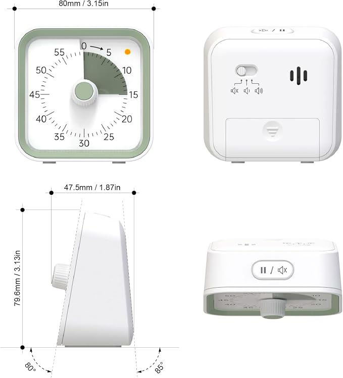 Visual Timer for Kids with Pause Function, 60 Minute Countdown Timer for Kids - Image 7