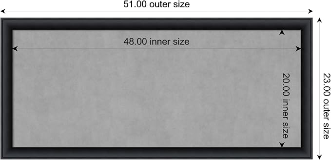 Amanti Art Black Framed Magnetic Board 23x51 Oversize Vision Board - Image 3