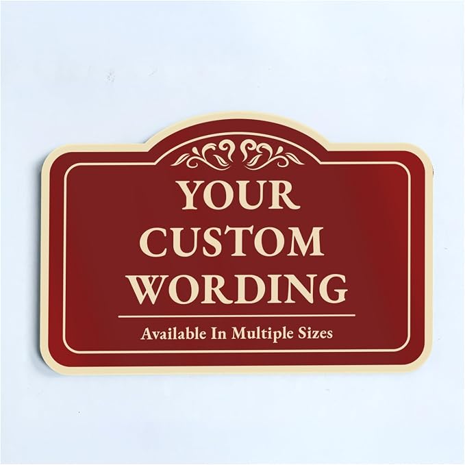 Custom Decorative Metal Sign 'Design 1 Red Brick' 14x10 In by SpeedyOrders