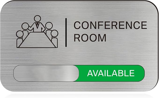 ANIWEY Acrylic Office Meeting Room Door Sign, 8.8 x 5.1 inches, Minimalist Style by ANIWEY