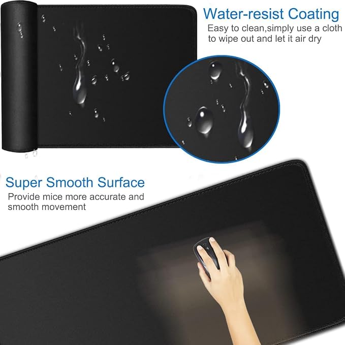 Large Mouse Pad, 35.42x15.7 inch Large Gaming Non-Slip Mousepad, Water Resist - Image 4