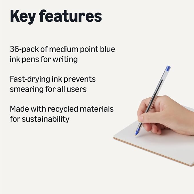 Amazon Basics Ballpoint Pens, 36 Pack - Image 2