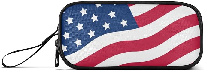 BOENLE USA American Flag Pencil Case Box Boys Girls Large Pencil Pouch Zipper - Image 8