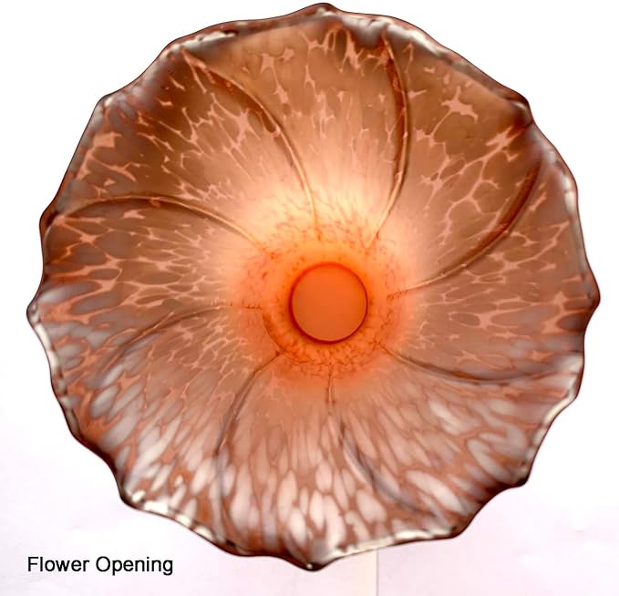 Bieye LS27 Lily Flower Blown Glass Lampshade - Image 3