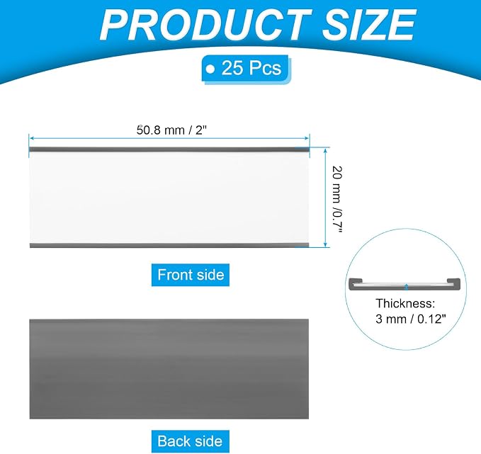 PATIKIL Magnetic Label Holder 2" x 0.7" - Image 2
