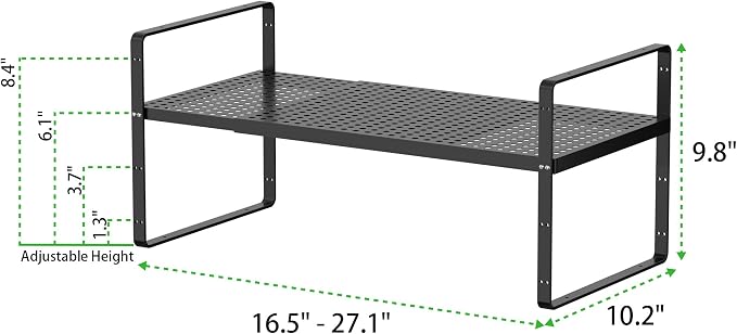 SOFRON Expandable Cabinet Storage Shelf Stackable Organizer Rack - Image 2