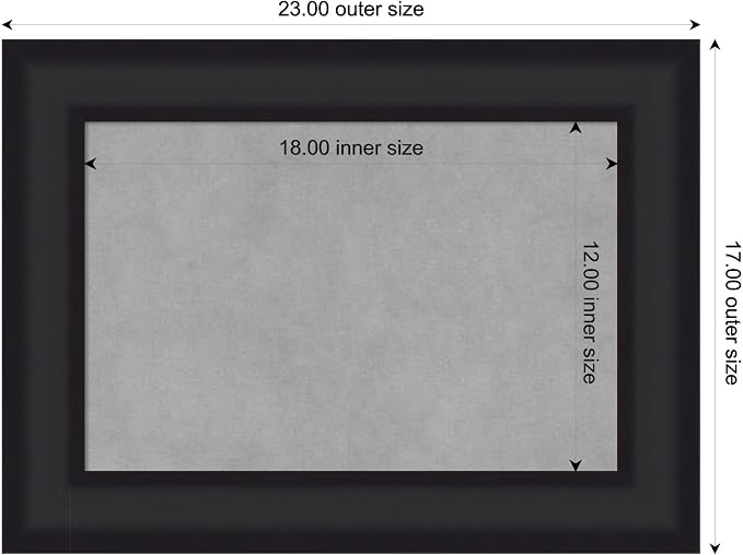 Amanti Art Black Framed Magnetic Board 17x23 Small Vision Board - Image 2