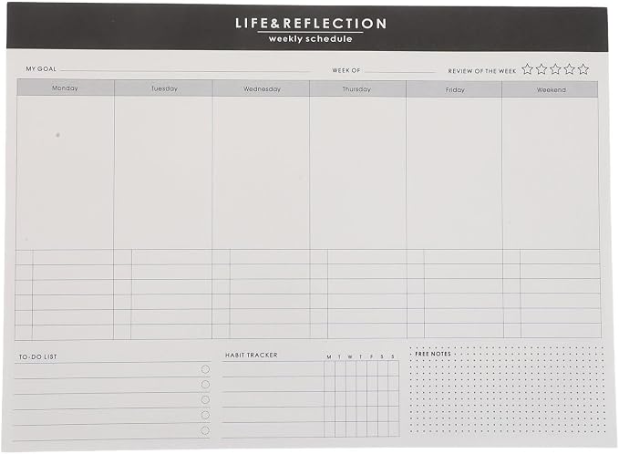 Generic 1 Book Work Goal Planning Notepad Weekly Planner by Unknown
