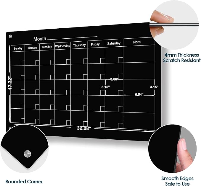 J&J worldwide Magnetic Whiteboard Calendar, - Image 2