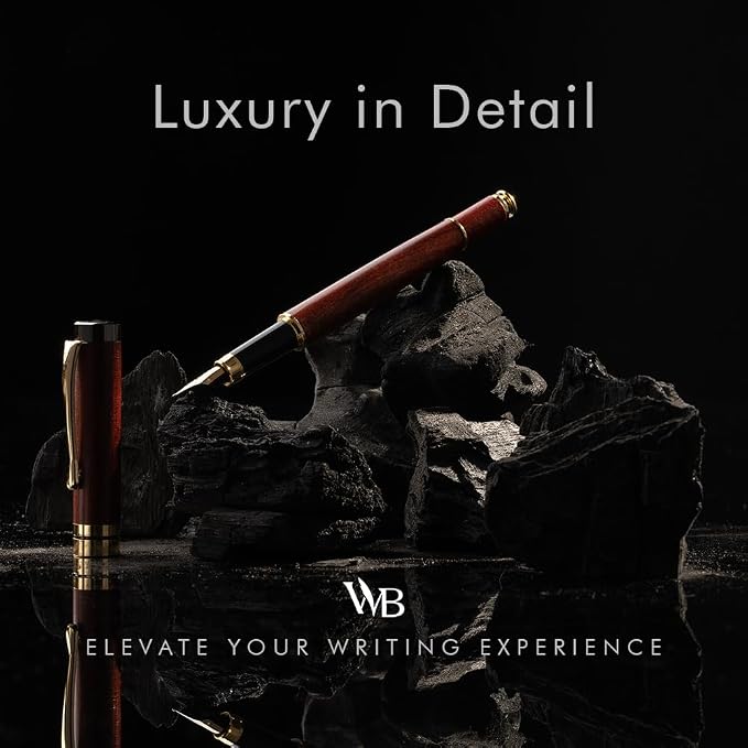 Wordsworth & Black Fountain Pen Set, Luxury Bamboo Wood - Image 2