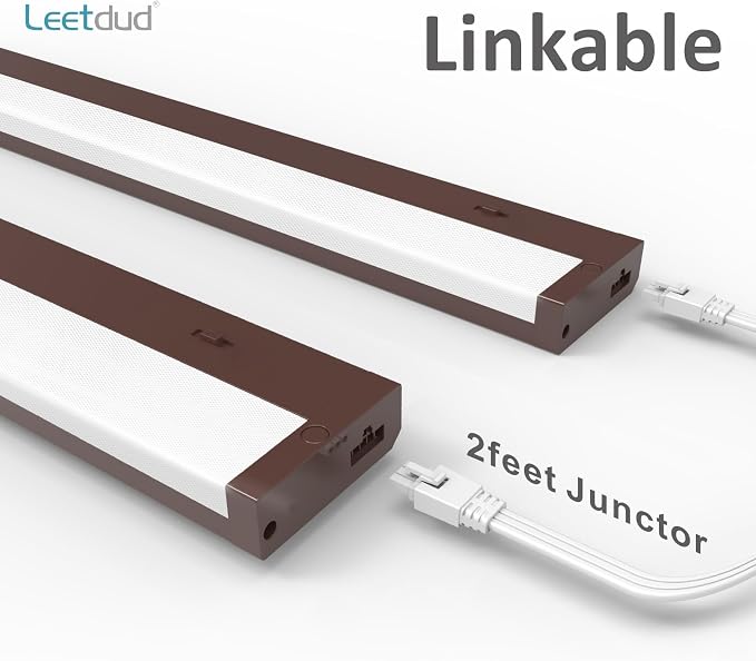 Leetdud LED Under Cabinet Lighting Hardwired or Plug in, 12 Inch 6W, Dimmable 5 - Image 4