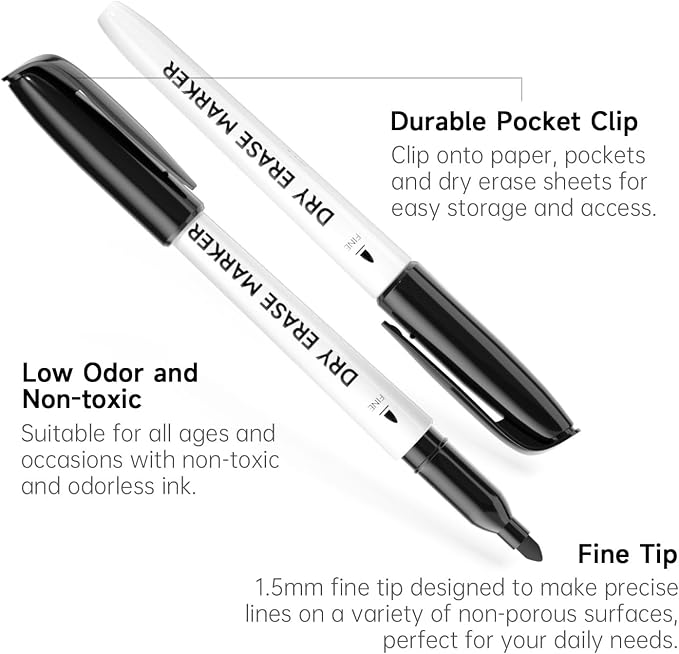 Black Dry Erase Markers - Image 3