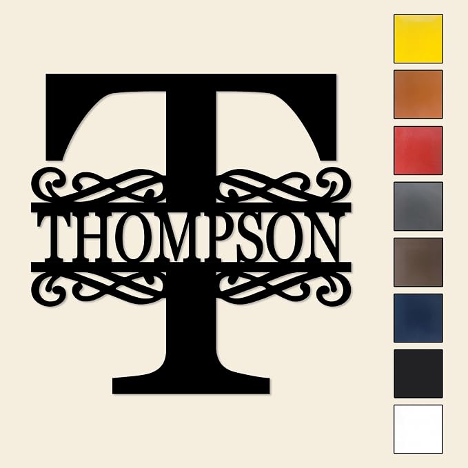 Custom Metal Signs | Personalized Monogram Name Sign | Outdoor Wall Art - Image 6