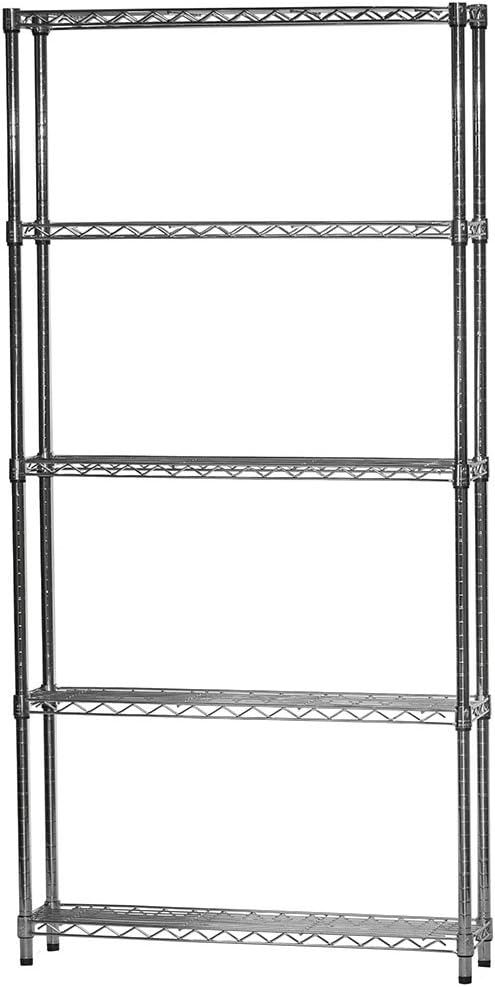 Shelving Inc. 8" d x 36" w x 64" h Chrome Wire Shelving by ShelvingInc