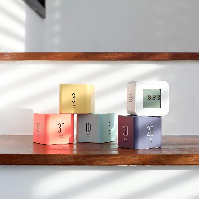mooas Multi Clock Time Cube Timer, Alarm & Backlight Desk Productivity - Image 9