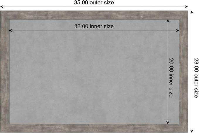 Amanti Art Silver Framed Magnetic Board 23x35 Large Vision Board - Image 4
