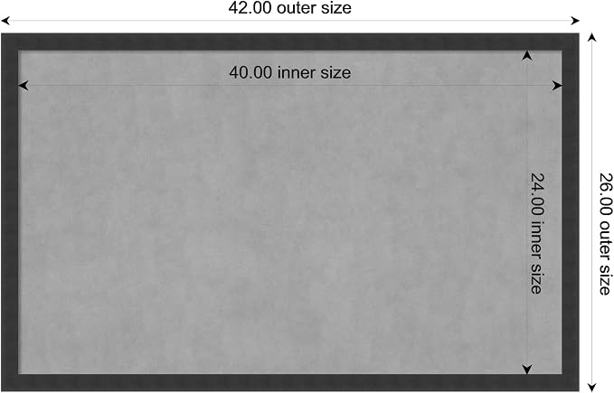 Amanti Art Black Framed Magnetic Board 26x42 Large Vision Board - Image 3