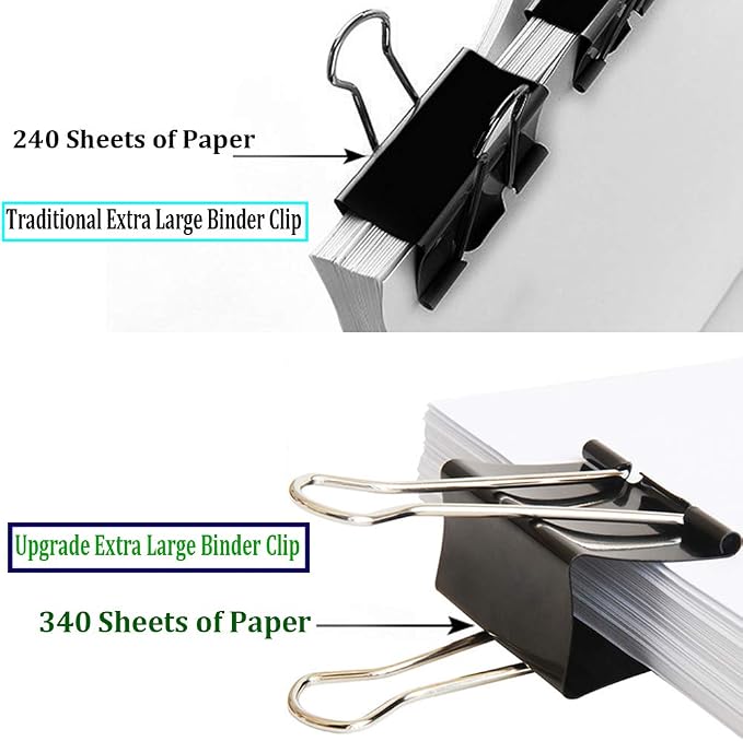 Ufmarine Extra Large Binder Clips 2.4 Inch Length, Jumbo Binder Clips - Image 6