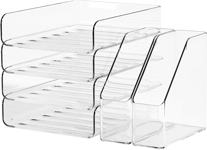 FANXIYQ 4-Tier Brown Acrylic Paper Tray Organizer by Unknown