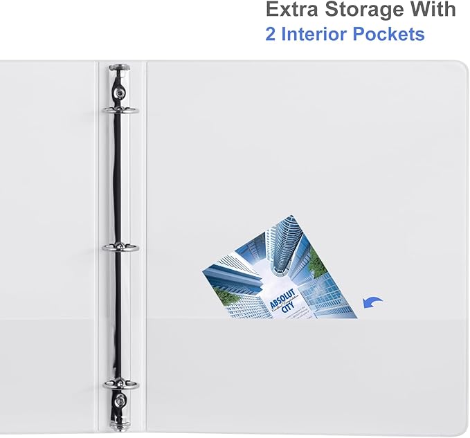 3 Ring Binder 1/2 Inch, ViVin Sturdy 0.5"-Round Ring Binder - Image 5