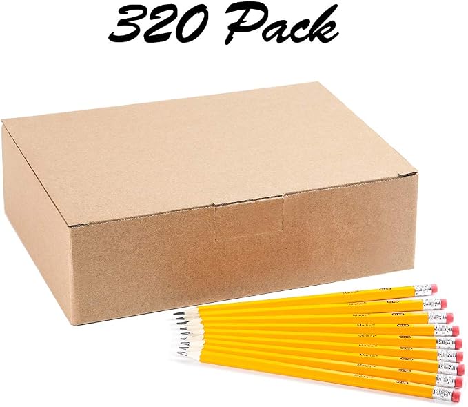 Madisi Wood-Cased #2 HB Pencils, Pre-sharpened, Bulk Pack, 320 pencils - Image 2