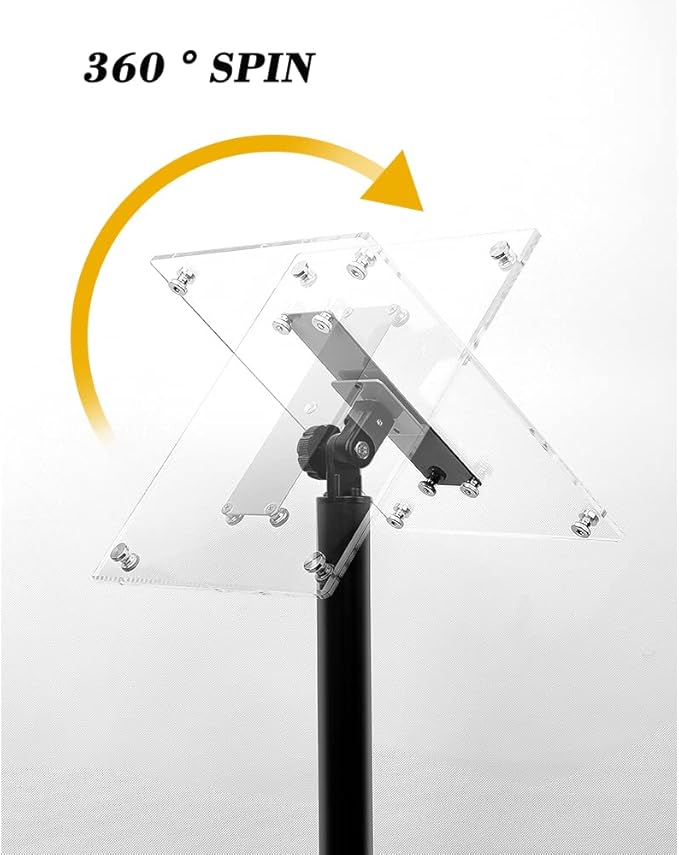 DISPLAYSWORKER Adjustable Heavy Duty Pedestal Acrylic Sign holder floor Stand - Image 5