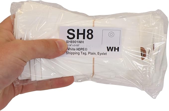 SmartSign 6.25 x 3.125 inch Blank White Shipping Tags - Image 6