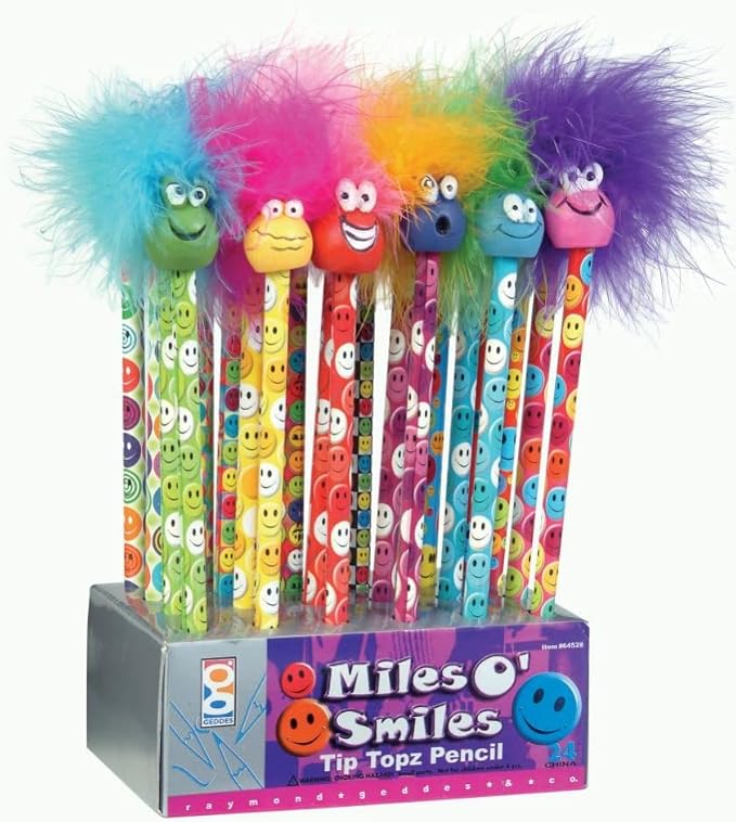 Raymond Geddes Miles O'Smiles Tip Topz Number 2 Pencils by RaymondGeddesCompanyInc