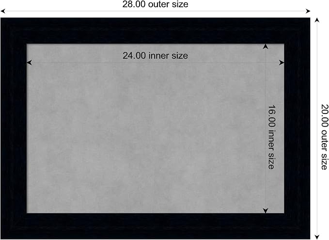Amanti Art Black Framed Magnetic Board 20x28 Medium Vision Board - Image 3