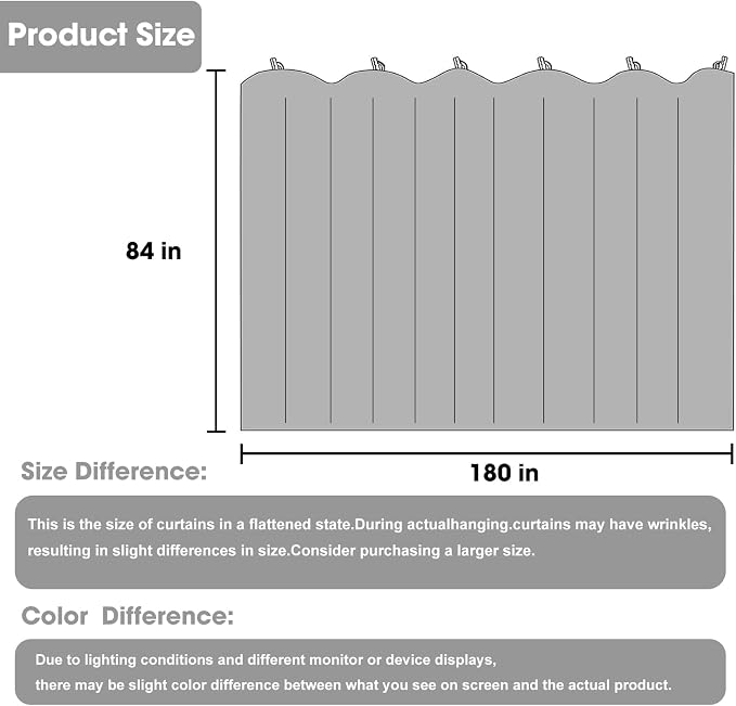 Cbsroro Room Divider Blackout Curtain Track Curtains Wall Dividers Panels Screen - Image 7