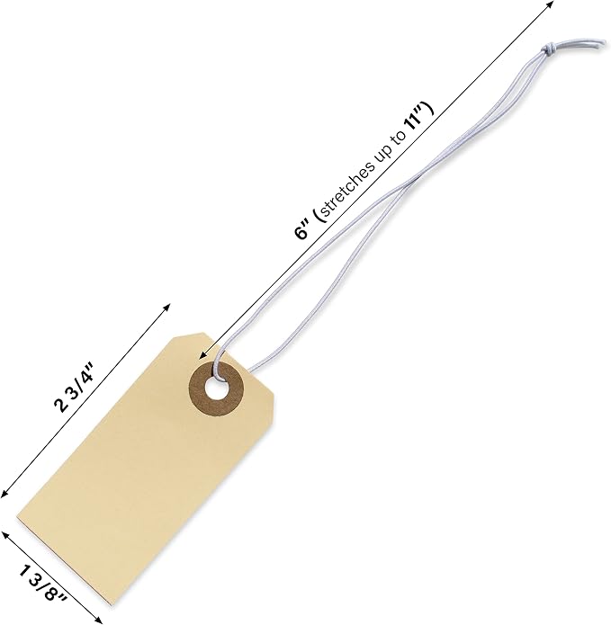 Manila Tags With Elastic String - Image 4