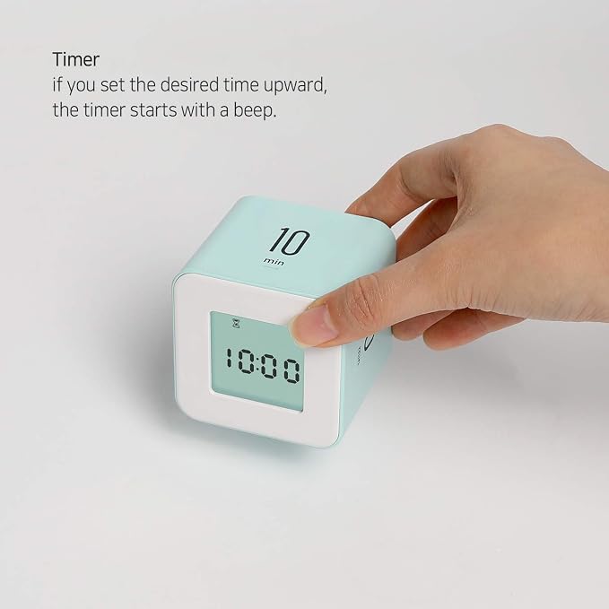 mooas Multi Cube Timer Clock, Rotating Flip Gravity Sensor Time Management - Image 5