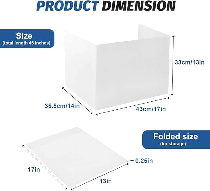 ZYINOZOC 24 Pack Desk Dividers for Students, 3-Fold Privacy Screens, Testing - Image 2